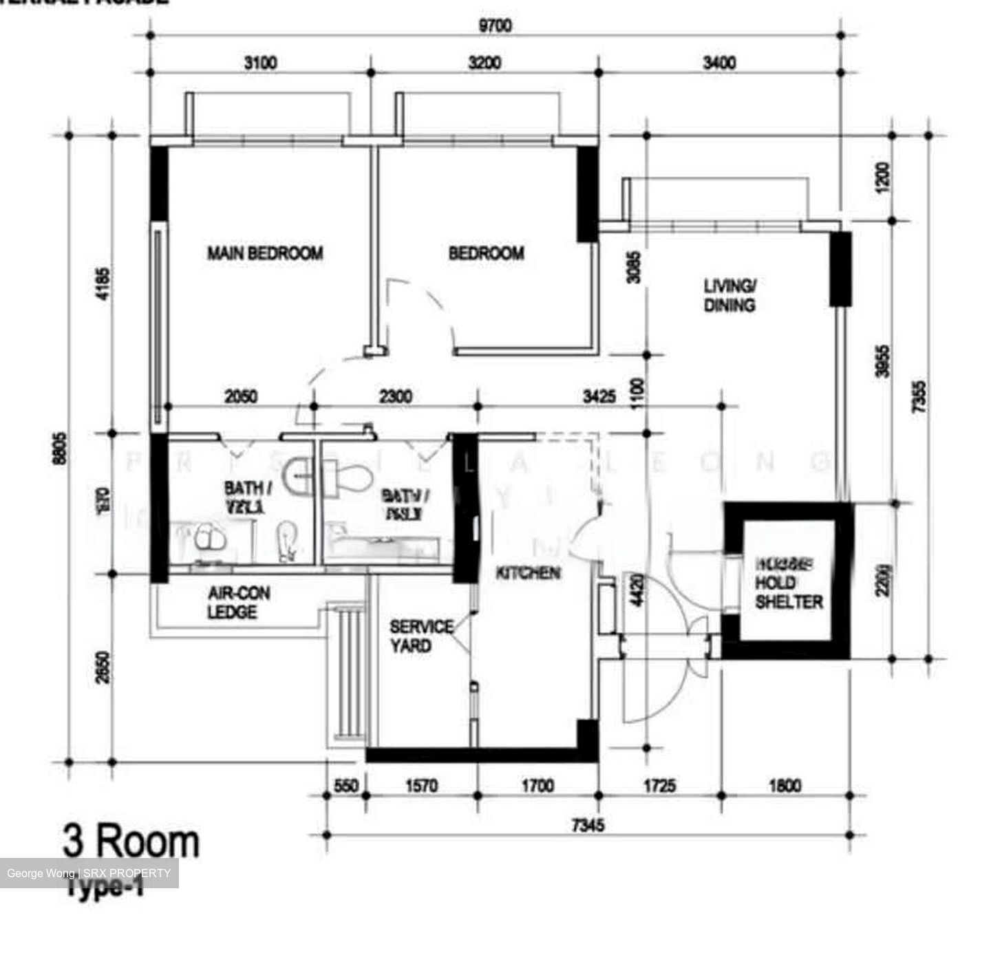 Blk 113B Alkaff Oasis (Toa Payoh), HDB 3 Rooms #635822091